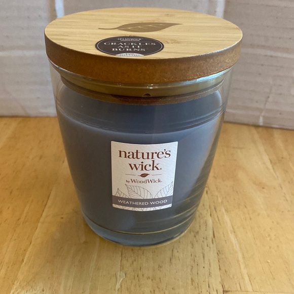 Woodwick Accents Nwt Natures Wick Candle Weathered Wood Crackles As